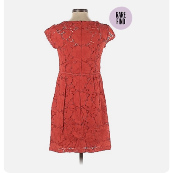 Nanette Lepore Vamos Floral Eyelet Dress RARE orange tomato red - Picture 6 of 8